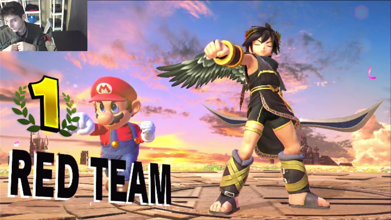 Mario And Dark Pit VS Sonic The Hedgehog And Pikachu The Pokemon In Super Smash Bros Ultimate Match