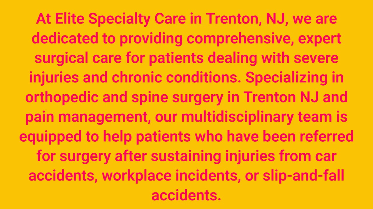 Elite Specialty Care - Affordable Spine Care in Trenton, NJ