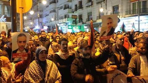 طنجة مسيرة شعبية حاشدة تنديدا بعودة الاجرام الصهيوني على قطاع غزة 18 03 2025 يا للعار يا امة المليار