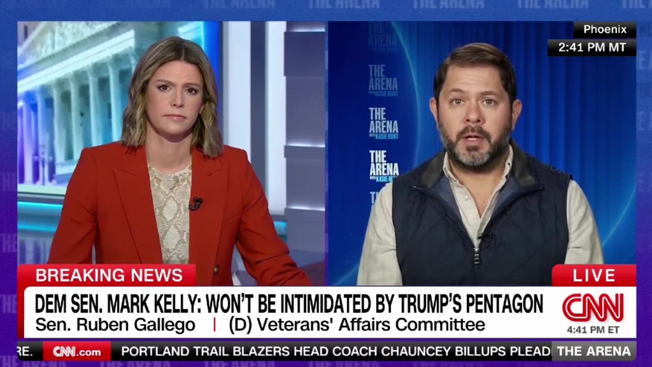 Sen. Ruben Gallego calls Pete Hegseth a coward