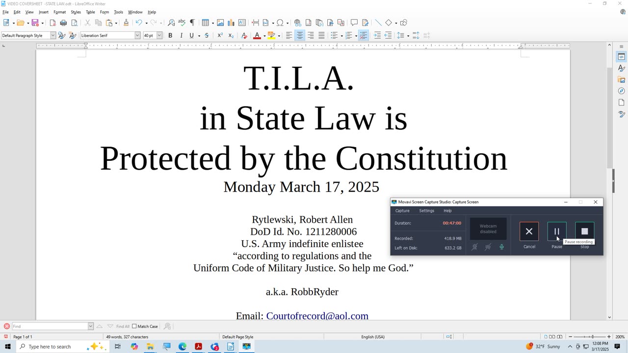 T. I. L. A. in State Law is Protected by the Constitution