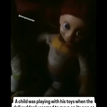 A child was happily playing with his toys when something strange happened...