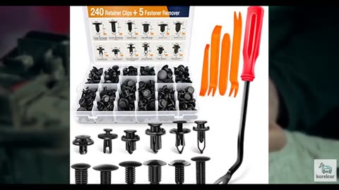 GOOACC - GRC-33 240PCS Bumper Retainer Clips Car Plastic Rivets Fasteners Push R