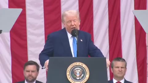 President Donald J. Trump delivers remarks at Arlington National Cemetery in honor of Memorial Day