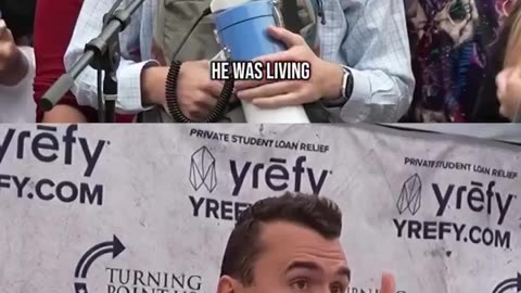 Watch closely. Do you recognize who's debating with Charlie Kirk?