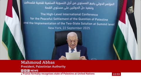 France formally recognises Palestinian state | BBC News