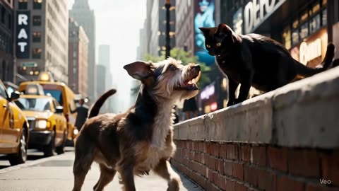 Savage Dog Chases Cat in New York | "I’m Not Letting You Go!" 😂