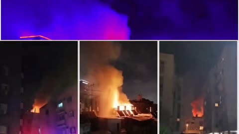 Tel Aviv in Israel after latest Iranian Missile attack. No casualties so far.