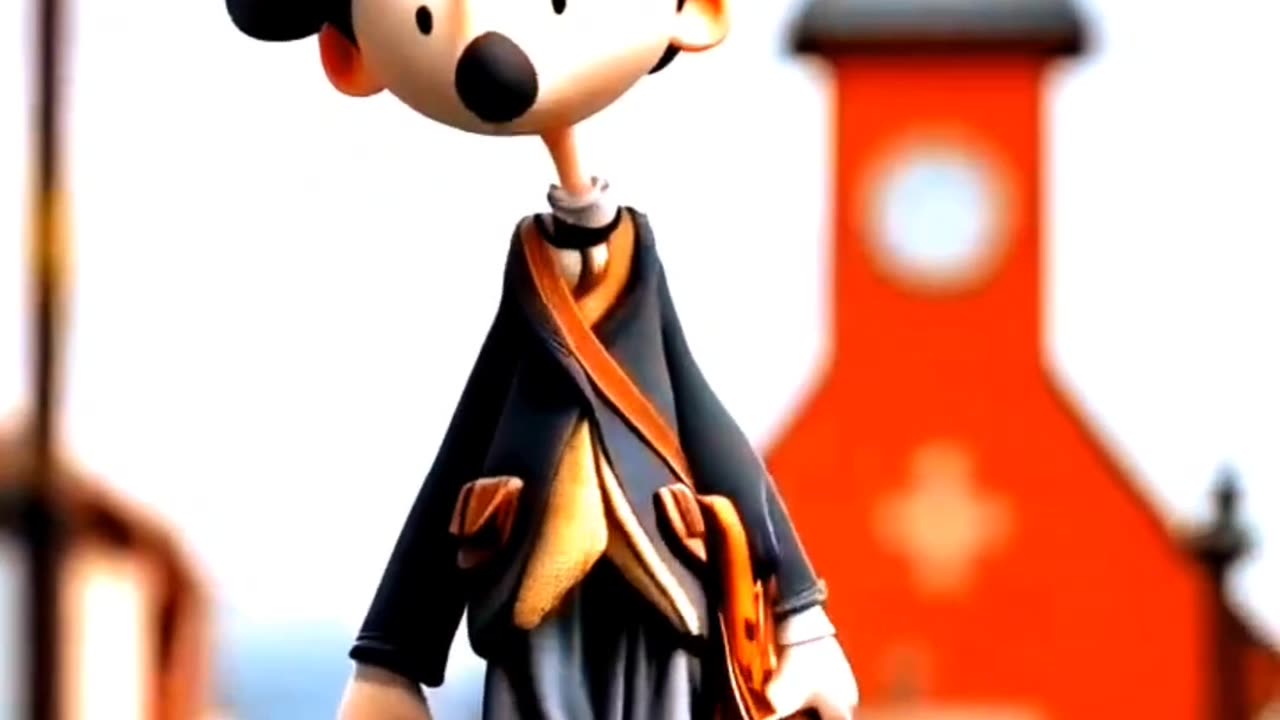 Ai thin man cute walking