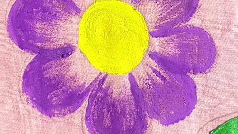 Beautiful Fabric Paint Flower 🌸 | Easy Fabric Painting Ideas | DIY Fabric Art