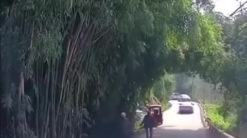 Person on wheelchair runs away