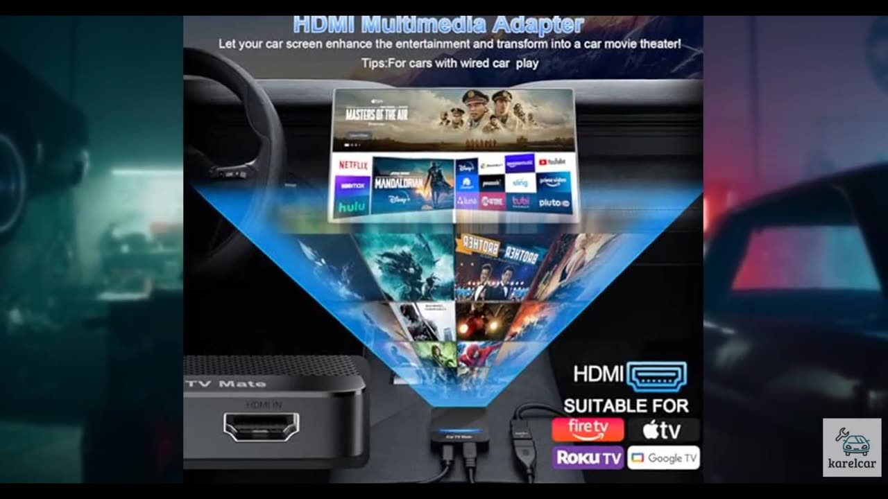 Car TV Mate Pro with Wireless Car Play Adapter, 2 in 1 HDMI Multimedia Adapter