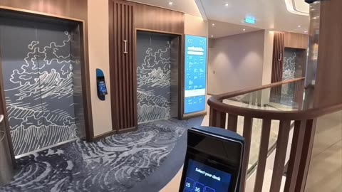 Digital Elevators at Star of the Seas Deck 5