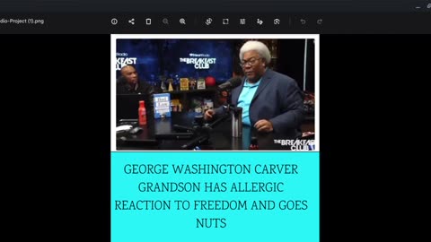 GEORGE WASHINGTON CARVER GRANDSON HAS ALLERGIC REACTION TO FREEDOM AND GOES NUTS