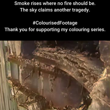 Bomber Collides with a Skyscraper #ColourisedHistory