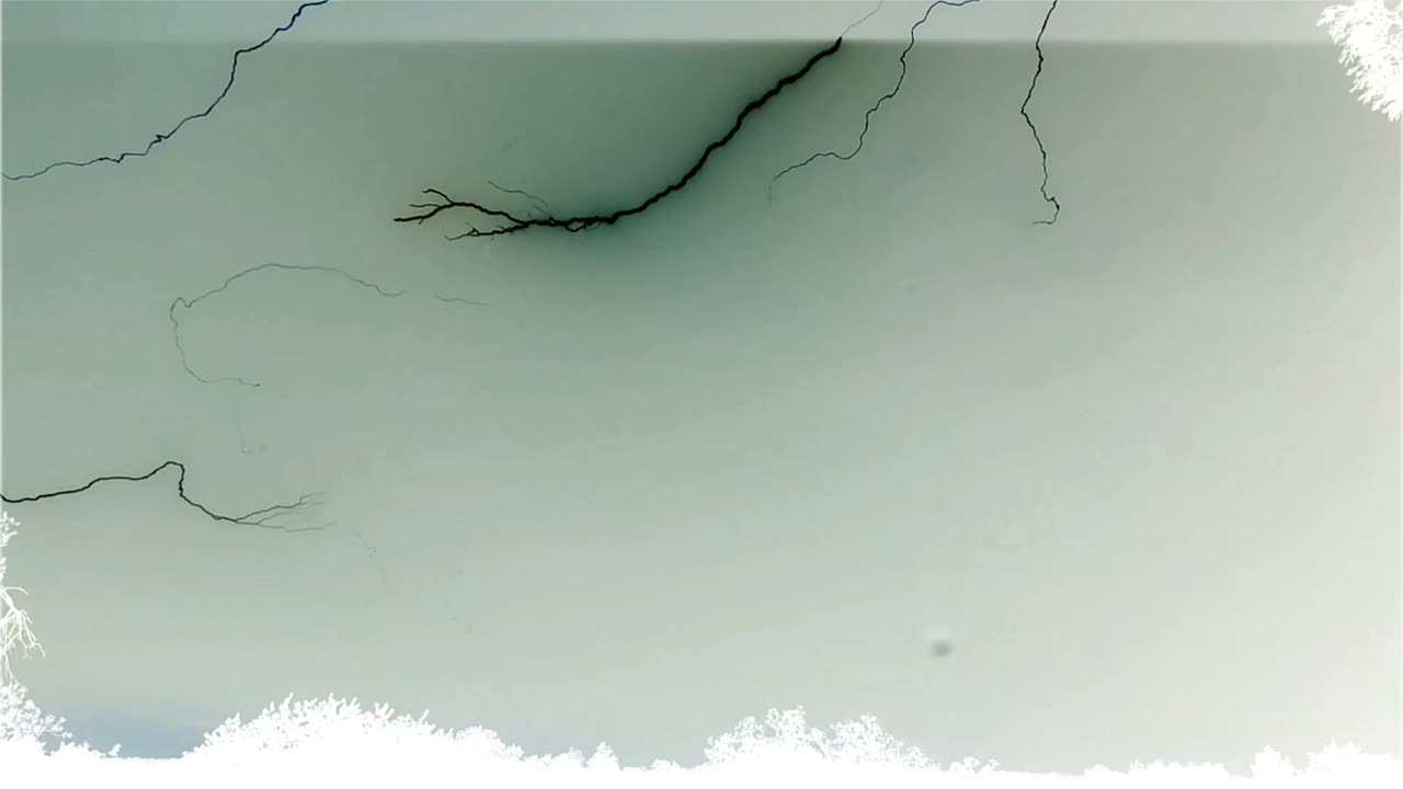 Negative lightning above