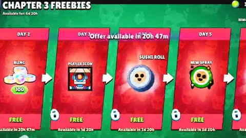 Chapter 3 Freebies #short #shorts #super #supercell #shortvideo #brawl #brawlstars #free #new