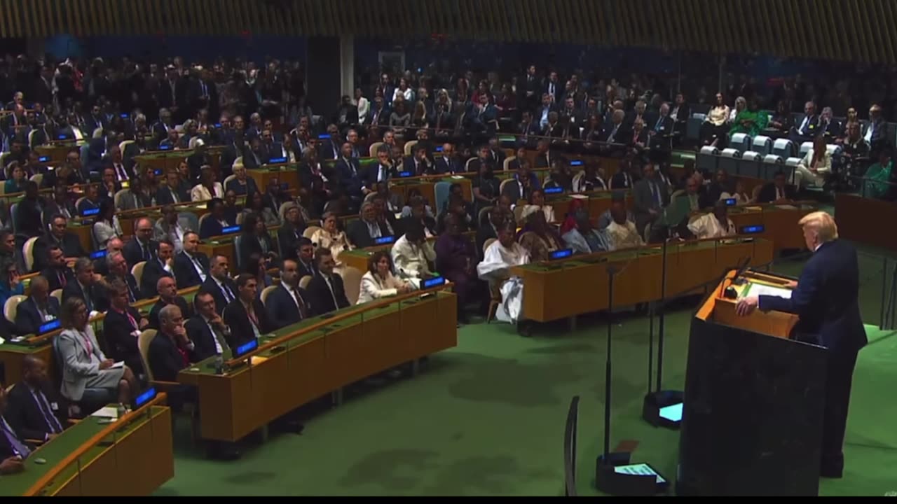 Trump addresses world leaders at UN General Assembly. UN is the militant force of the world Cabal.