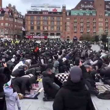 Islamic power demonstration in Copenhagen, Denmark