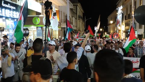 مسيرة شعبية بطنجة لدعم فلسطين ومناهضة التطبيع 28 08 2025 لن نعترف باسرائيل