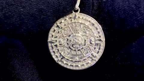 Real 10K Gold Aztec Calendar Pendant