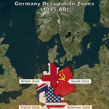 Germany Occupation Zones (1945 AD) vs Germany Reunified (1990 AD)-9