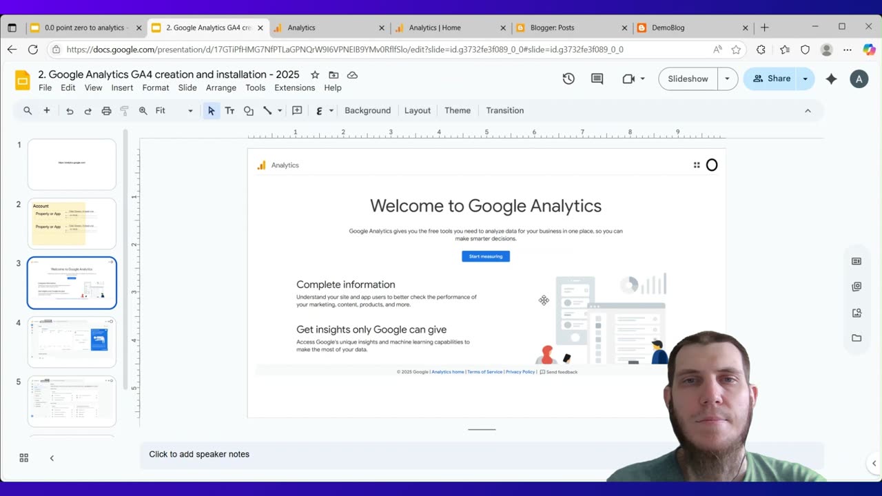 2.1. Creating GA4 pt.1/3 explaining new Google Analytics 4 account and property
