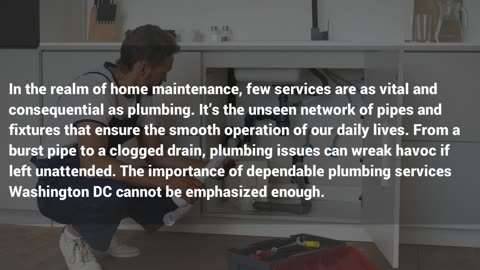 DJ's Plumbing Services Washington DC Where Customer Satisfaction Comes First