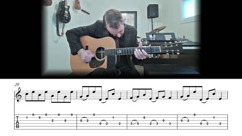 Buffalo Gals - Crosspicking Guitar Lesson (Sheet Music + TAB)
