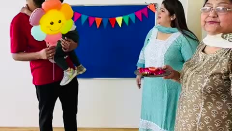 Avyaan's first day of school