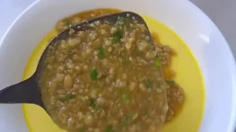 Cooking minced meat and steamed eggs