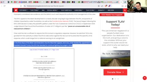 INSANE: TRUMP WANTS FLUORIDE? - Massive Appeal Of Landmark Fluoride Ruling! - Is MAHA Dead?