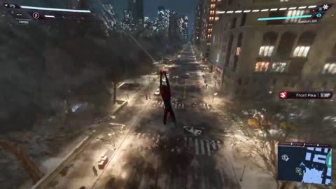 messing around in the open world in spider-man mile moral
