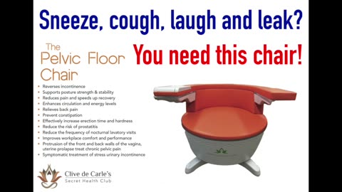 Sneeze, cough, laugh or leak? Pelvic Floor chair delivers excellent results!