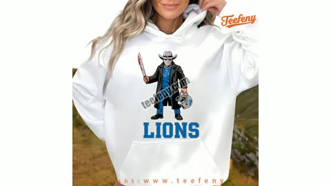 Detroit Lions Jason Voorhees Halloween Shirt Adults