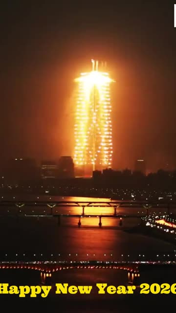 Lotte World Tower Fireworks Countdown to 2026!