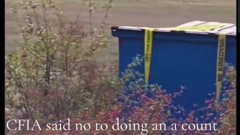 bins are coming and going, along with a pumper truck and a RCMP groupie.