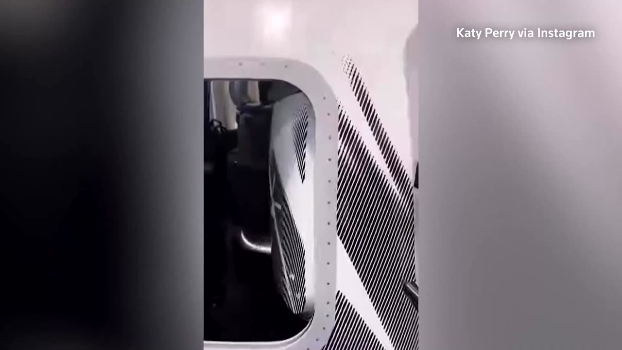 A day before launch, Katy Perry showcases the New Shepard spacecraft