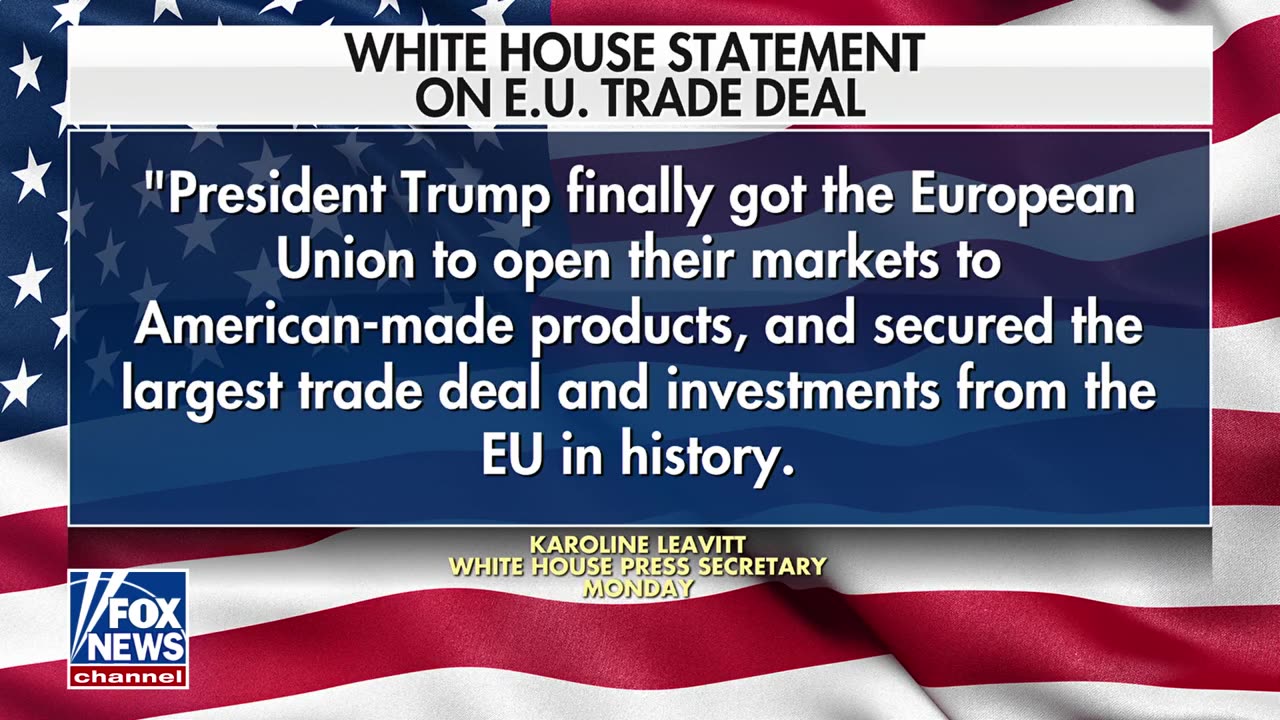 Karoline Leavitt shuts down report disputing EU trade deal effects