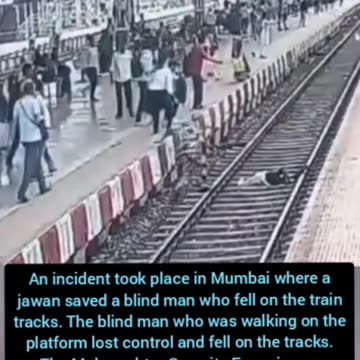 VIDEO: Jawan saves blind man's life