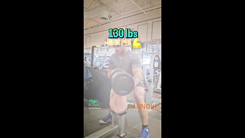 130lbs Decline Dumbell Press (Heavy)💪