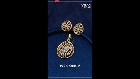 HRM 22kt Gold pendal butti set desgin