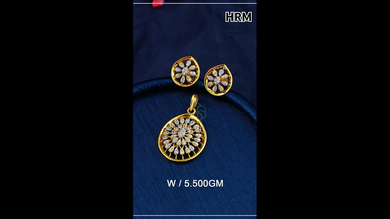 HRM 22kt Gold pendal butti set desgin