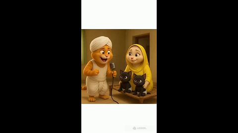 cute English cat family funny singing cat cartoon videos