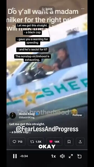 Imagine getting spared the ticket and still speed-running oppression points