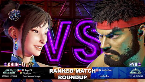 Kuya Kalbo SF6 Ranked Roundup. Chun Li Master Rank [Hori Fight Stick]
