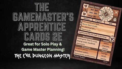 The GameMaster's Apprentice 2e: Base Deck Review!