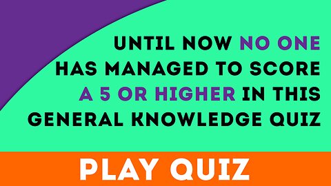 Mixed Trivia Quiz