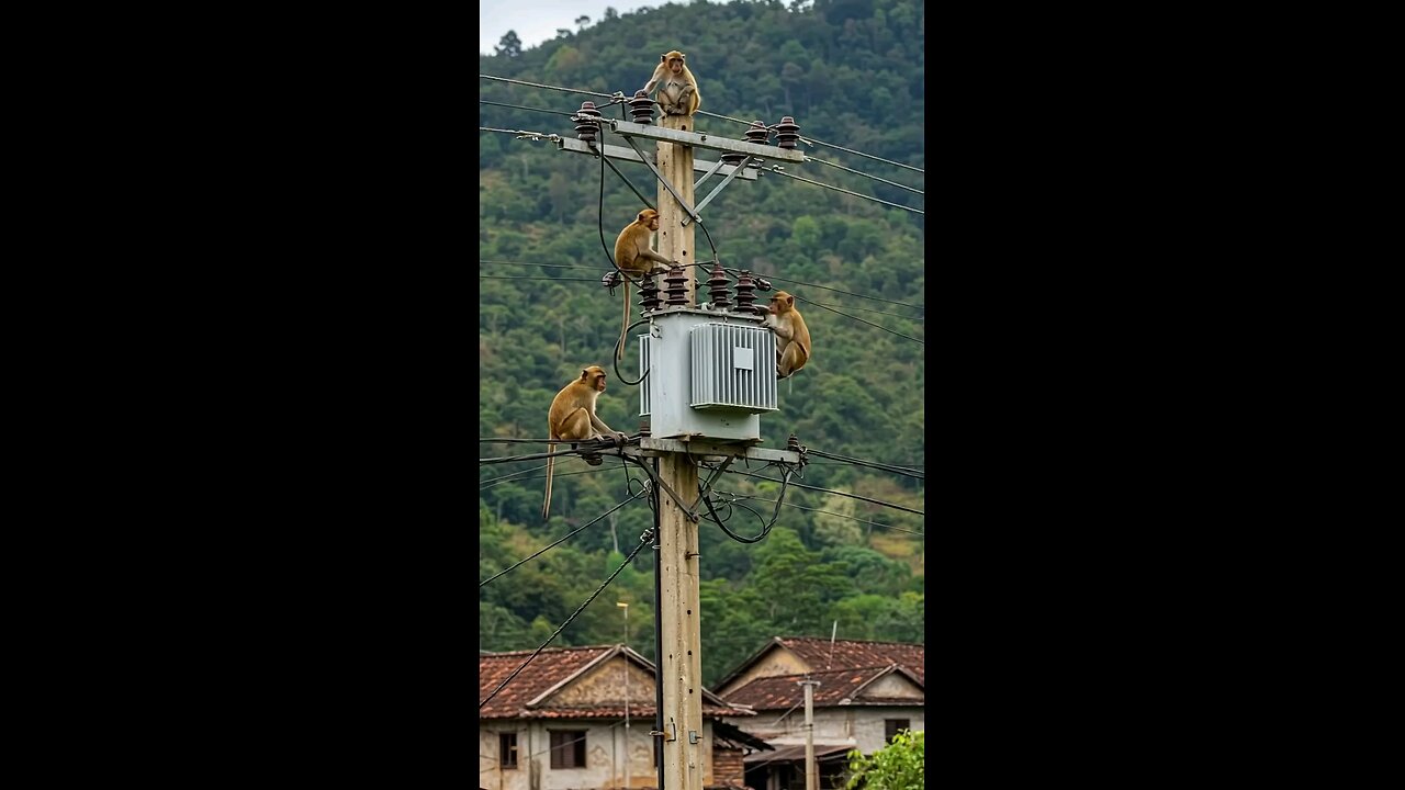 electric shocked by monkey