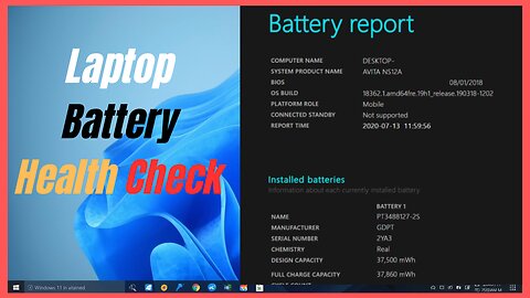 Laptop Battery Check With cmd Command